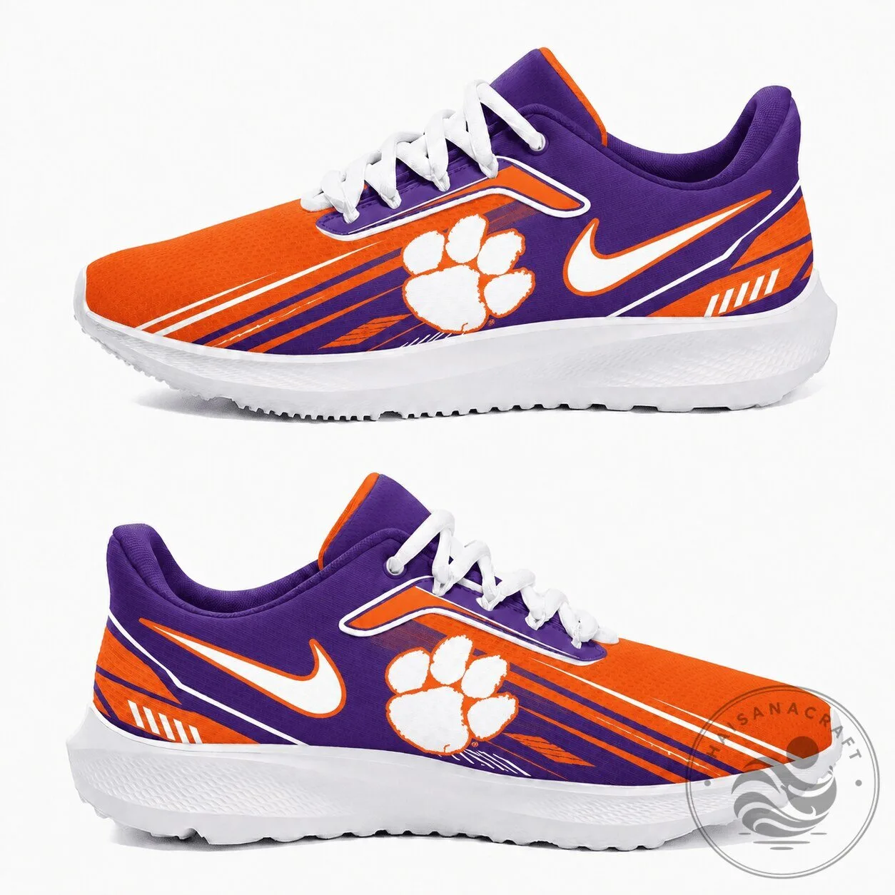 Clemson Tigers NCAA College Sports Team Running Shoes